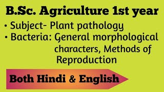 Bacteria General morphological characters Methods of Reproduction  BSc Ag 1st year [upl. by Eiramnwad]