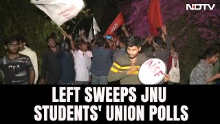 JNU Students Union Polls  United Left Sweeps JNU Student Union Polls Wins All 4 Posts [upl. by Voss]