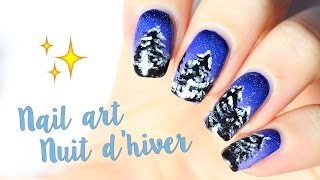 ✨ Nail art facile  une douce nuit dhiver [upl. by Mudenihc]