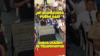 Descubren a Daniel Noboa usando TELEPROMTER ni un discurso puede dar [upl. by Attenra]