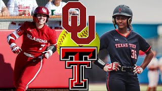 NCAA Softball Highlights 1 Oklahoma vs Texas Tech March 15 2024 [upl. by Neellok]