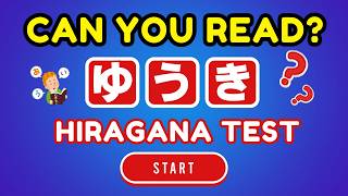 Hiragana Quiz  Level 1 to Level 4 Learn 100 Japanese Words [upl. by Oloapnaig]