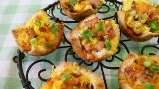 Scrambled Eggs in Toast Cups recipe [upl. by Khoury]