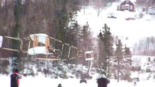 Silver Dart Replica flies in Baddeck Feb 2009 [upl. by Ilyse568]