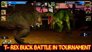 ALL TREX BUCK BATTLE IN ARCTODUS TOURNAMENT  JURASSIC WORLD THE GAME [upl. by Aibos]