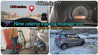 New celerio vxi cng mileage test 2024 in winter celerio2023 carlover marutisuzuki mileagetest [upl. by Nerw]