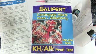 How To Test Your Aquarium KH Karbonate Hardness Salifert Alkalinity Test Kit [upl. by Aiceila576]