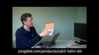 Plugable USB 30 HDMI  DVI Graphics Adapter Unboxing Part 12 [upl. by Lerud]