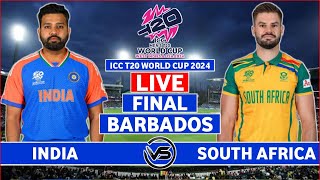 ICC T20 World Cup Final Live India vs South Africa Live  IND vs SA Live Commentary  India Innings [upl. by Anahsor]