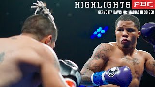 Gervonta Davis knockouts Mario Macias in 30 seconds [upl. by Ennairb]