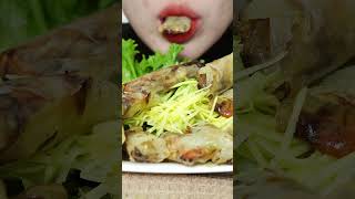 Mukbang spring rolls are super crispy2 mukbang asmr food crispy shorts [upl. by Ann-Marie257]