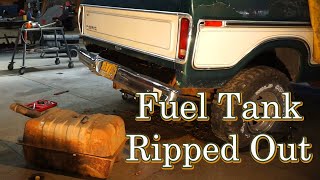 I Ripped my Fuel Tank out of my 1978 Ford Bronco Time to Restore it Ep 5 [upl. by Dajma]