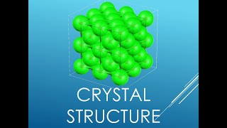 General Chemistry I 2024 62 Crystal structure [upl. by Iinden]