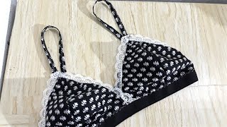 32 And 34 Size Cotton Bra Cutting and Stitching  Handmade Bra  आसान हाथ से बना ब्रा [upl. by Seniag611]