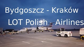 Bydgoszcz BZG  Kraków KRK LOTem bezpośrednio  LOT Polish Airlines  Trip Report  Bombardier [upl. by Doersten257]