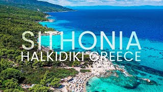 Amazing Greece from Drone  Halkidiki Sithonia  Blue Lagoon and beaches [upl. by Eelorac]