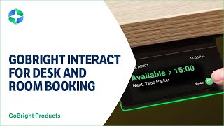 GoBright Interact for Desk and Room Booking Smart Workplace Device [upl. by Icyac324]