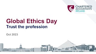 Global Ethics Day – Trust in the Profession [upl. by Llenor]