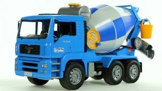 MAN Cement Mixer Truck Bruder 02744  ブルーダー MANセメントミキサー  Muffin Songs Toy Review [upl. by Avin]