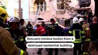 Bodies retrieved from Lvivs historic center after Russian strike  REUTERS [upl. by Whitcomb]