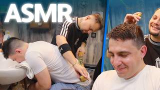 ASMR  Deep Sleep Head amp Back Massage Therapy In Barber Shop [upl. by Adao]