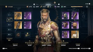 Assassins Creed Odyssey God Mode Assassin Build when using 900 Million Damage build 4k [upl. by Ailesor]