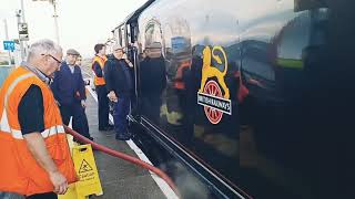 44871 Black Five Steam Train at Whittlesea Station [upl. by Farmelo]