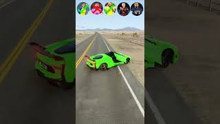 🚘CR7 vs Messi vs Mbappe vs Neymar vs Haaland JUMPING COMPETITION 3 ⚽️beamngdrive simulatorshorts [upl. by Tenneb]