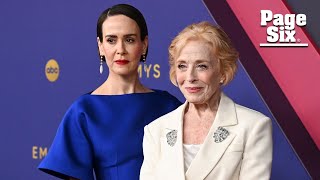 Holland Taylor 81 and Sarah Paulson 49 turn Emmys 2024 into a date night [upl. by Hecklau]