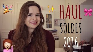 HAUL  Soldes mode amp beauté 💁 hiver 2016 [upl. by Vite]