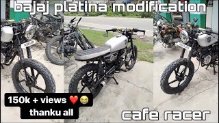 bajaj platina modification cafe racer  kamal automobiles talwara  punjab [upl. by Dosi]