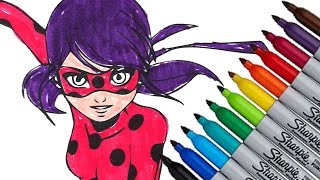 Miraculous Lady Bug New Coloring Page Preschool Kids HD Video [upl. by Syl]