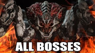 DOOM  All Bosses With Cutscenes HD [upl. by Notlrak473]