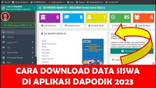 CARA DOWNLOAD DATA SISWA DI APLIKASI DAPODIK 2023 [upl. by Darken309]