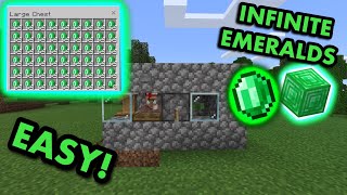 SIMPLE 118 EMERALD FARM TUTORIAL in Minecraft Bedrock MCPEXboxPS4Nintendo SwitchWindows10 [upl. by Dualc]