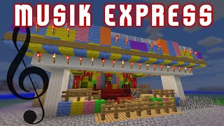 Minecraft  Musik Express Ride  Realistic Amusement Park Builds 12 [upl. by Manoff498]