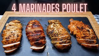 4 MARINADES EXPRESS POUR VOTRE POULET  FACILE ET RAPIDE [upl. by Datha]