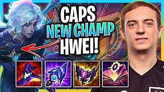 CAPS TRIES NEW CHAMPION HWEI MID  G2 Caps Plays Hwei Mid vs Kennen Season 2023 [upl. by Anelem]