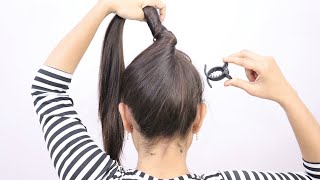 Small Claw Clip  High Bun Hairstyle Using Small Clutcher Pin  Hairstyle for Everyday [upl. by Villiers264]