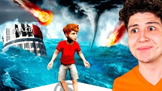 SOBREVIVIENDO 100 DÍAS a un TSUNAMI en GTA 5 🌊🏠 Mods [upl. by Maddy]