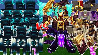 WARDEN ARMY VS LENDERS CATACLYSM  MINECRAFT [upl. by Carpet]