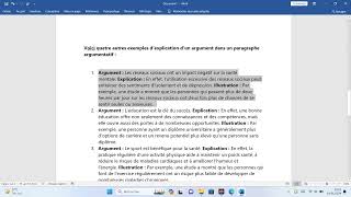 Comment BIEN EXPLIQUER UN ARGUMENT  PARAGRAPHE ARGUMENTATIF [upl. by Byrd]