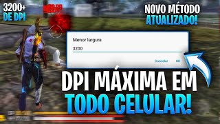 3200 DPI🔥 COMO AUMENTAR A DPI DE QUALQUER CELULAR muito alta [upl. by Enineg]