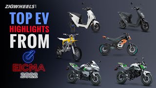 EICMA 2022 Top Electric Twowheeler Highlights  Honda EM1 e Kawasaki Ninja amp Z Electric And More [upl. by Glick]