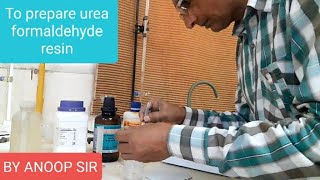 How to prepare urea formaldehyde resin [upl. by Yelik]