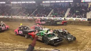 573 wrecking crew vs nobody’s blizzard bash 2024 demolition derby [upl. by Airetahs605]