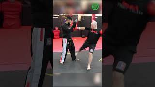 Fast Karate Striking  Blitz into Sweep and Hook Kick with Jamie Goulding [upl. by Tertias575]