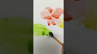 Painting Flowers Flat and Loosely artforbeginners [upl. by Alfonse]