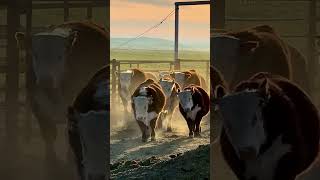 Sandhills Morning Bulls in Action at Van Newkirk Herefords [upl. by Aseek]