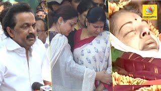 Jayalalitha is an irreplaceable Iron Lady  Stalin Emotional Speech at Funeral  Kanimozhi [upl. by Elenahc667]